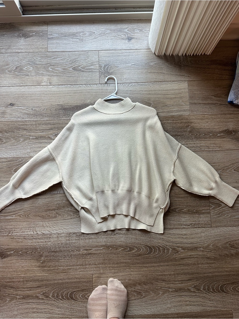 Altar'd State Cream Mock Neck Dolman Sweater
